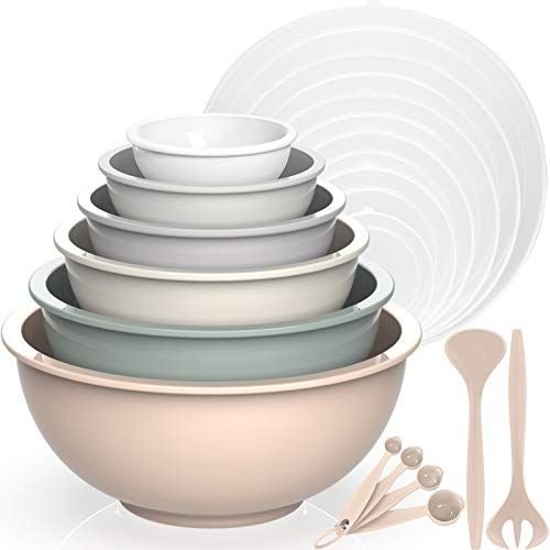 Buy Wholesale China Melamine Mixing Salad Bowls With Pe Lid Set Wholesale  4pc Round Courful Plastic Mixingbowl & Mixing Bowl at USD 16.1